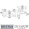 Bristan Vantage Bath Shower Mixer Dimensions